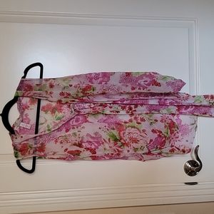 Ambiance pink floral sheer tank top